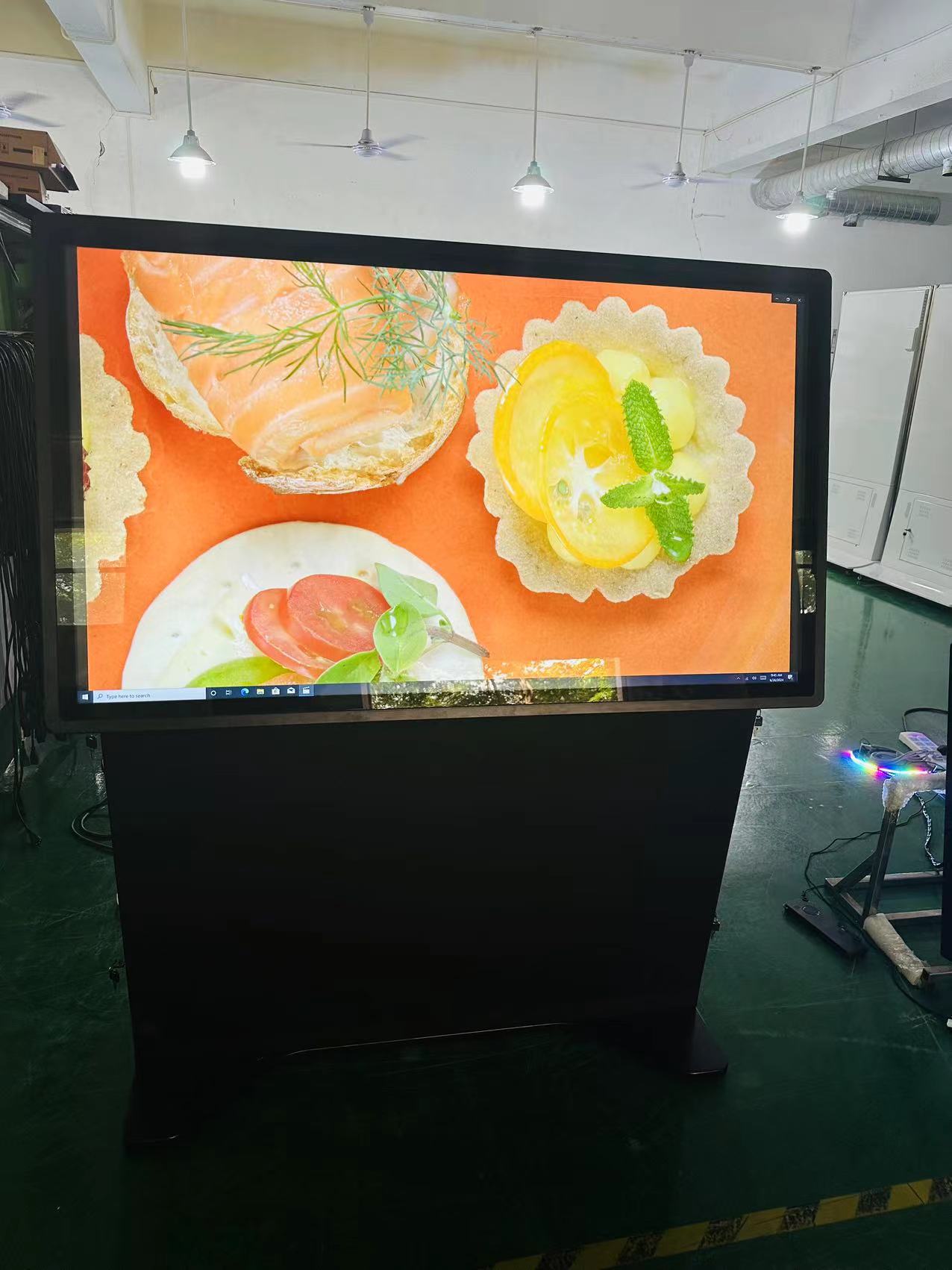 55 インチスタンドタッチスクリーンキオスク液晶 Pcap モニター内蔵 i7 コンピュータ